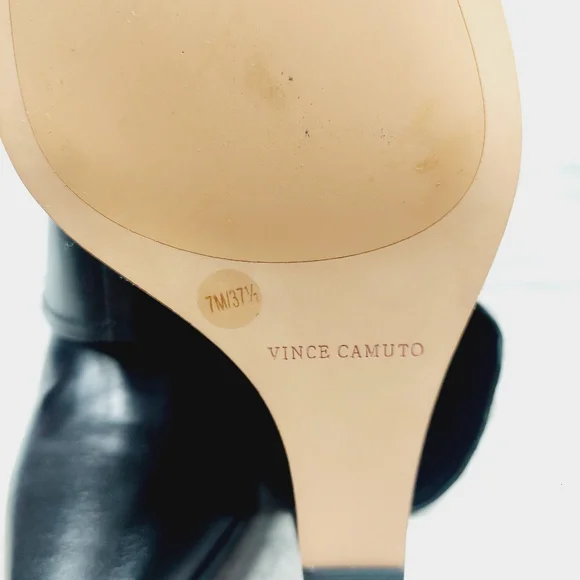 New Vince Camuto Tibani Black Leather Foldover Shaft Knee High Boot B359 - Picture 9 of 11